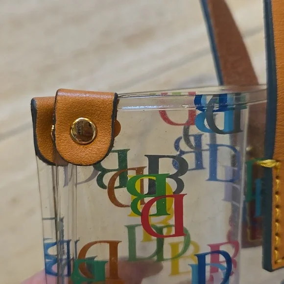 Dooney & Bourke Multi-Colored Signature Mini Clear Vinyl Lunch Bag/Tote - Picture 5 of 9
